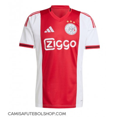 Camisa de time de futebol Ajax Kasper Dolberg #9 Replicas 1º Equipamento 2025-26 Manga Curta Camisa de time de futebol Ajax Kasper Dolberg #9 Replicas 1º Equipamento 2025-26 Manga Curta